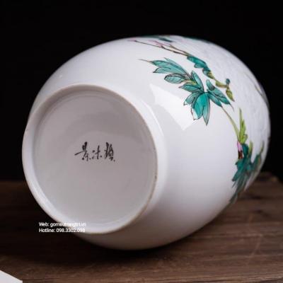 BÌNH VẼ TAY HỌA TIẾT CHIM - HOA